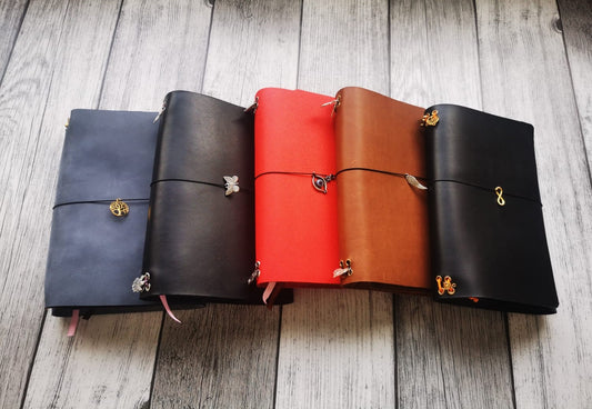 A5 Trifold Leather Journal