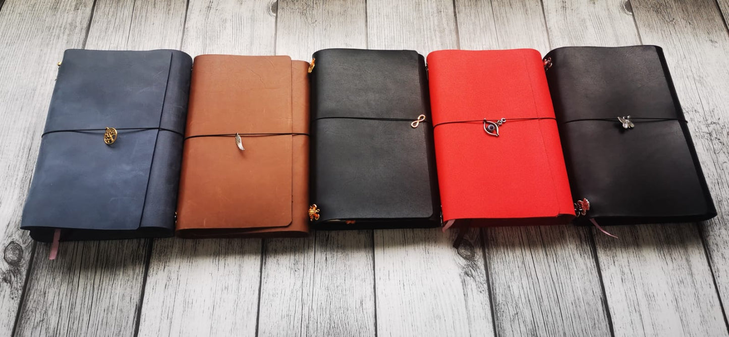 A5 Trifold Leather Journal
