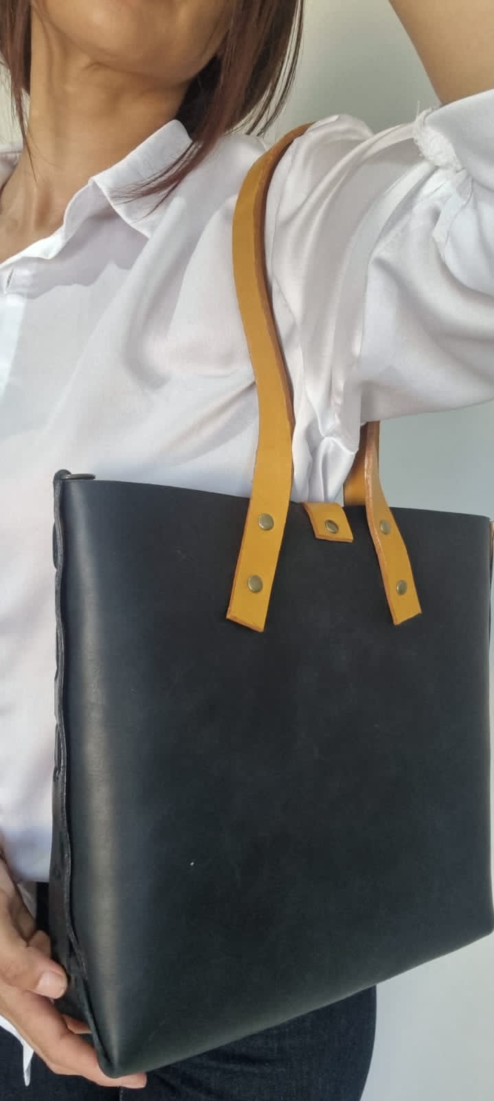 Salem Leather Tote Bag
