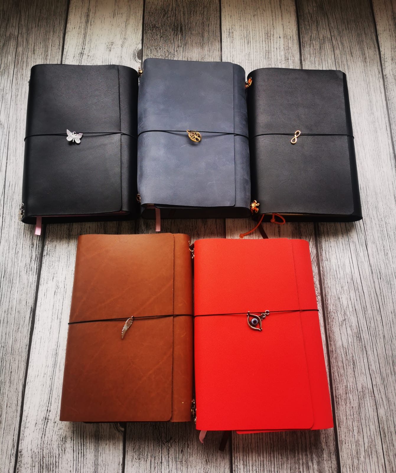 A5 Trifold Leather Journal